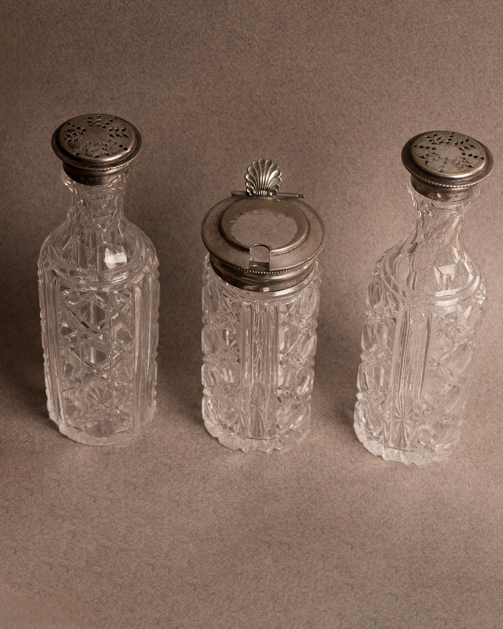 Cut Glass Cruet Set
