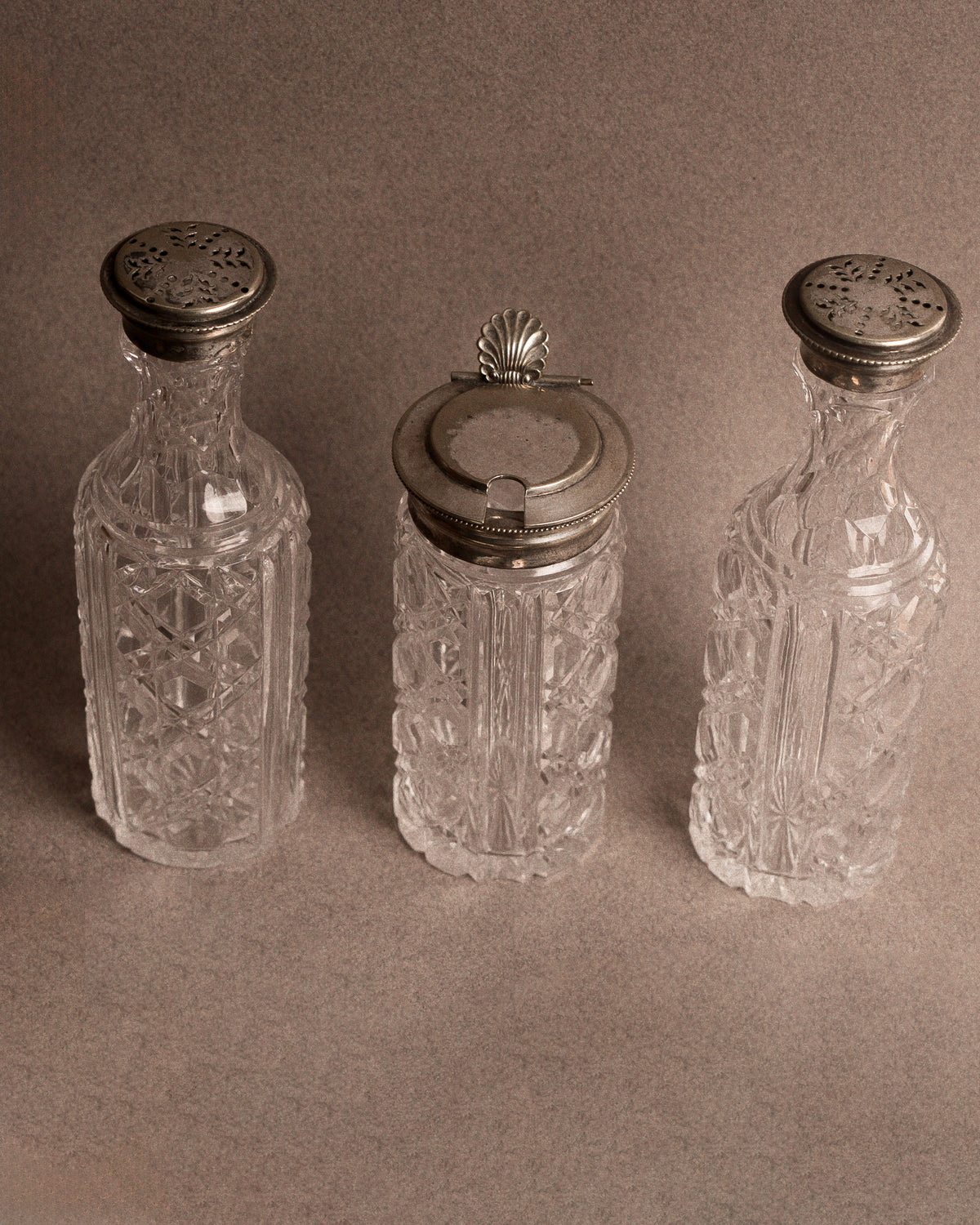 Cut Glass Cruet Set
