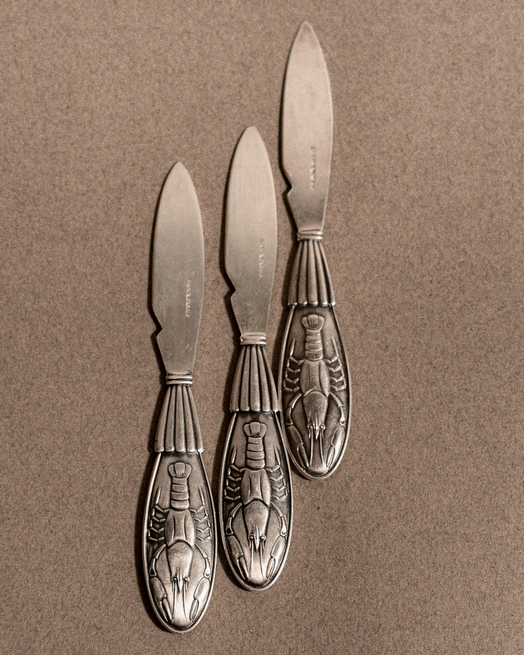 Swedish Silver-Plated Crayfish Knives