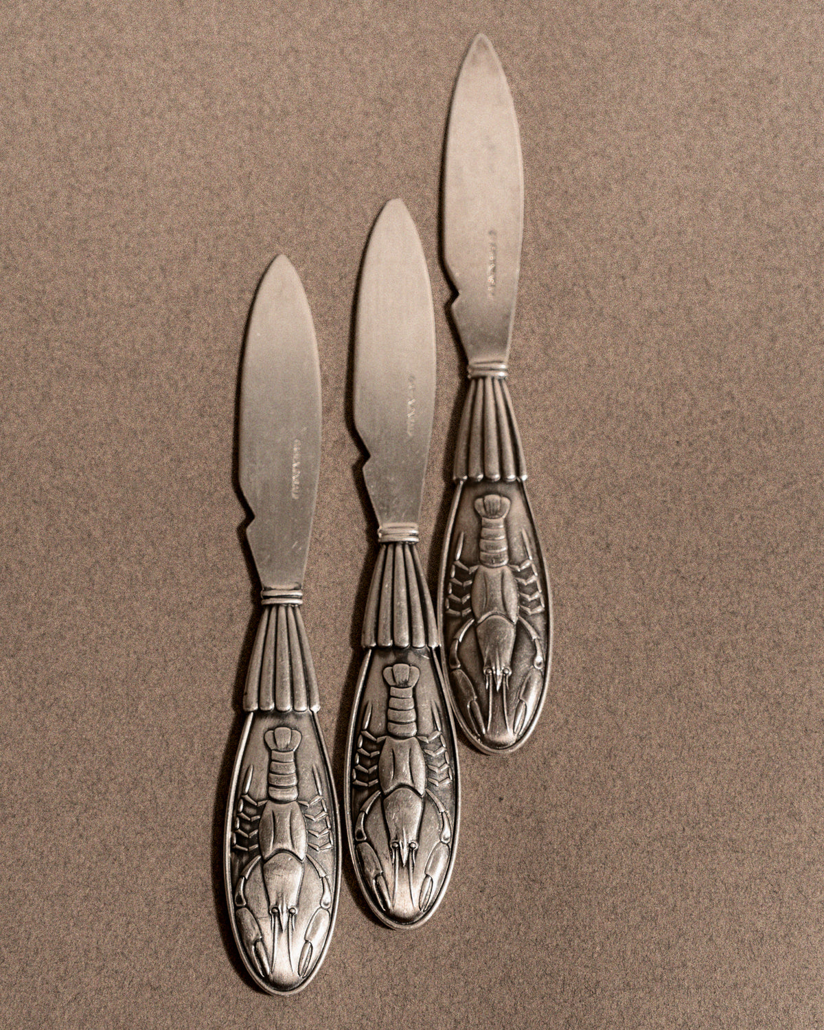 Swedish Silver-Plated Crayfish Knives