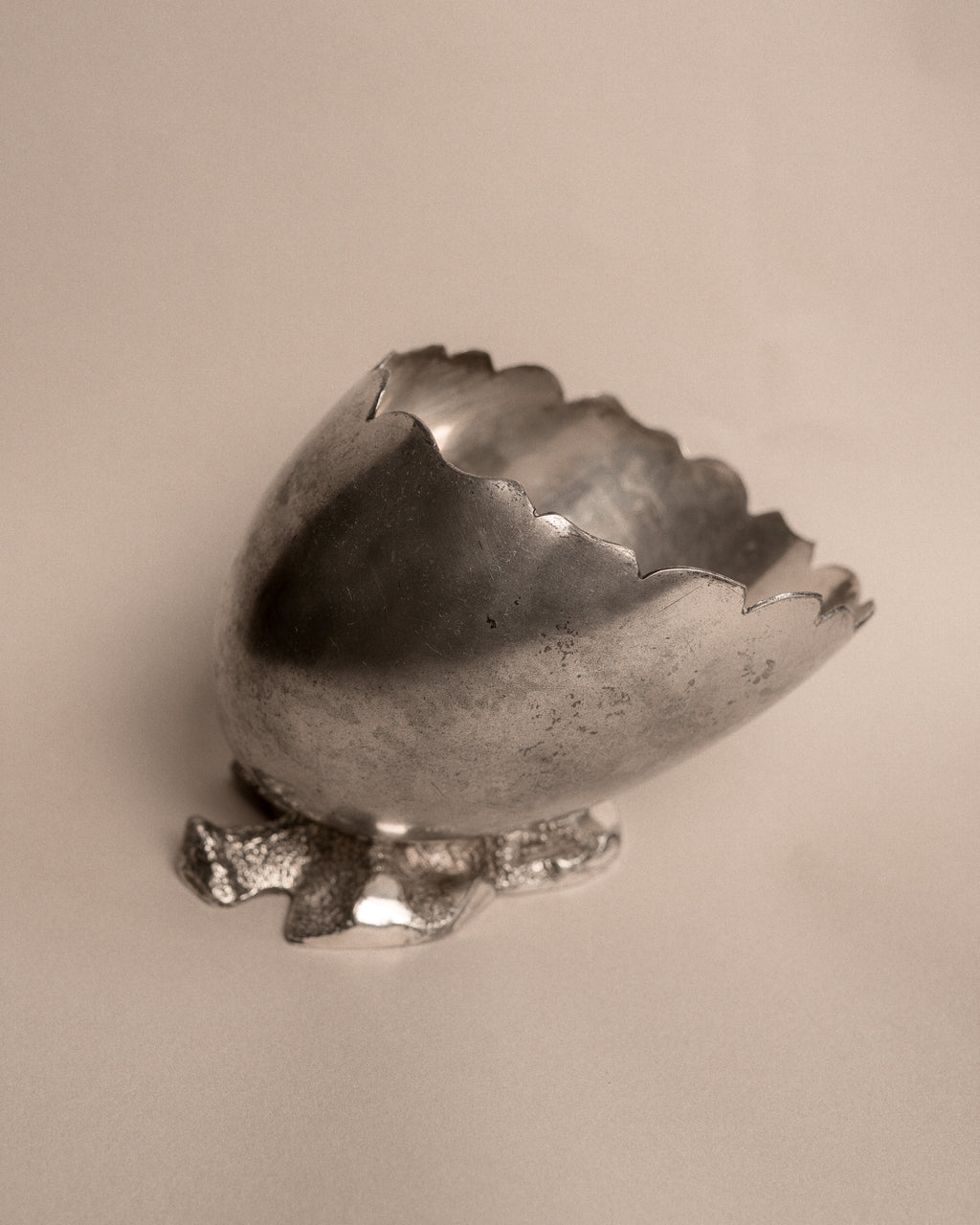 Victorian Silver-Plated Egg Shell Sugar Scuttle, c.1880