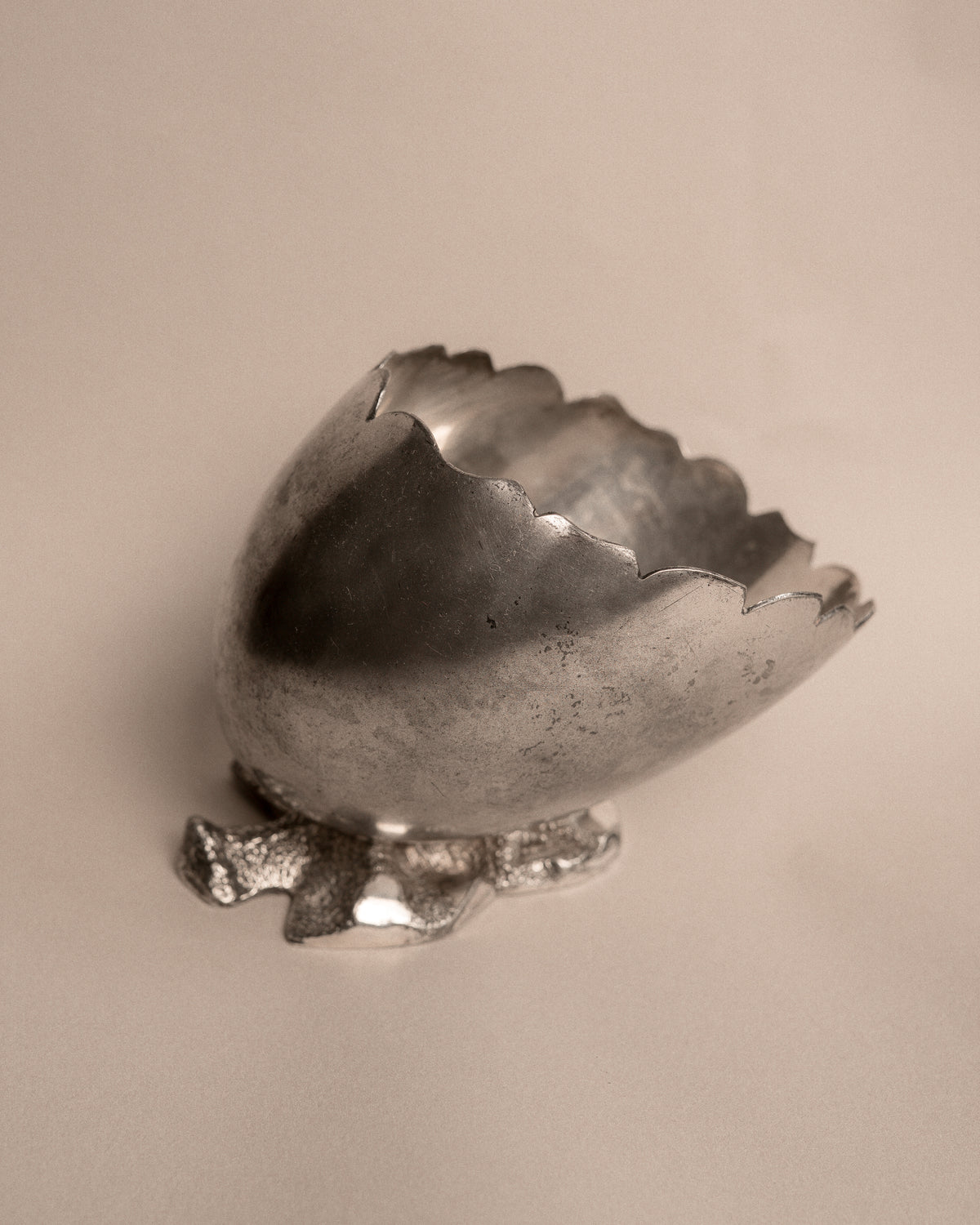 Victorian Silver-Plated Egg Shell Sugar Scuttle, c.1880