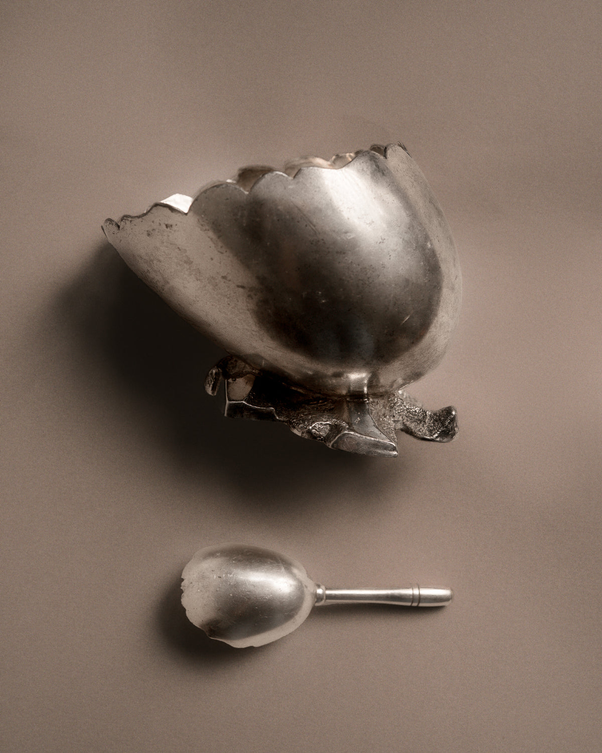Victorian Silver-Plated Egg Shell Sugar Scuttle, c.1880