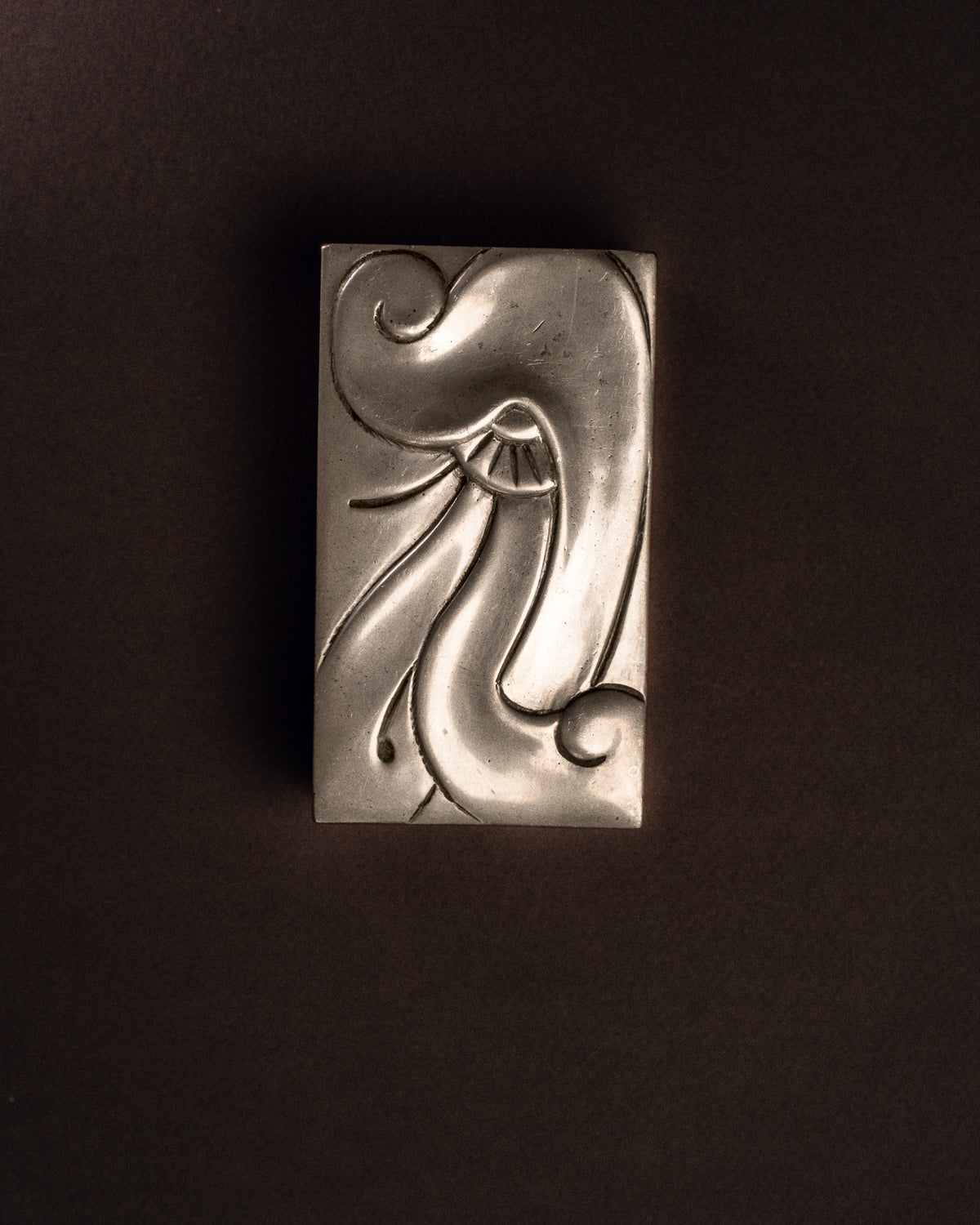 Hertz Ballin Pewter Matchbox Holder, Denmark, c. 1910s