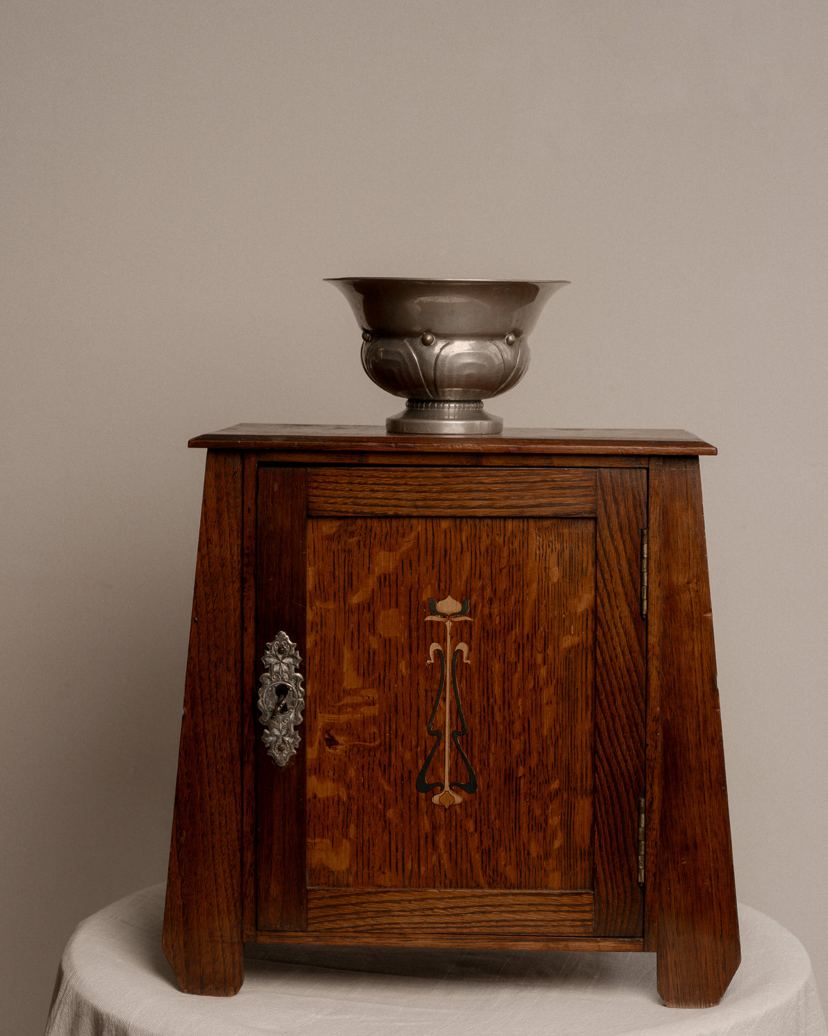 Art Nouveau Oak Smoker’s Cabinet, c.1900–1910