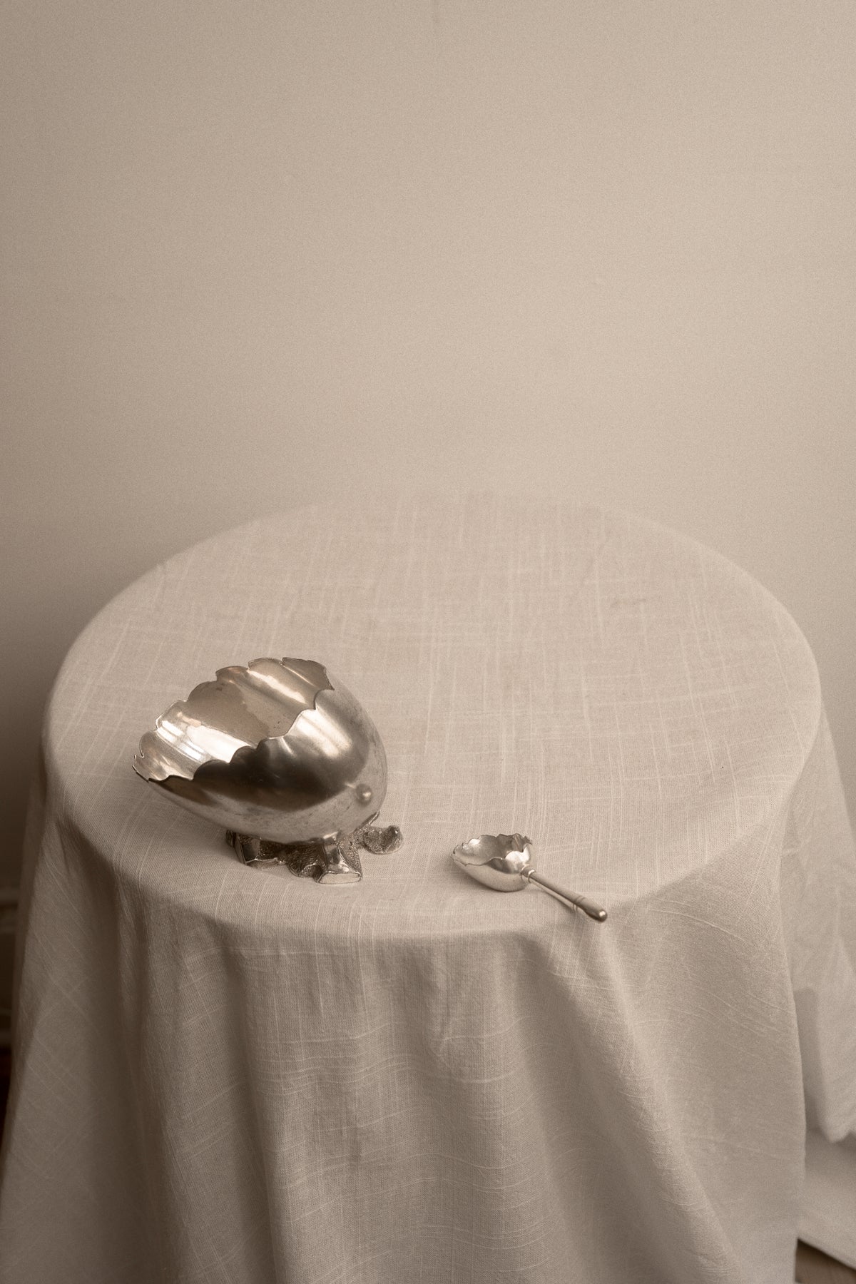 Victorian Silver-Plated Egg Shell Sugar Scuttle, c.1880