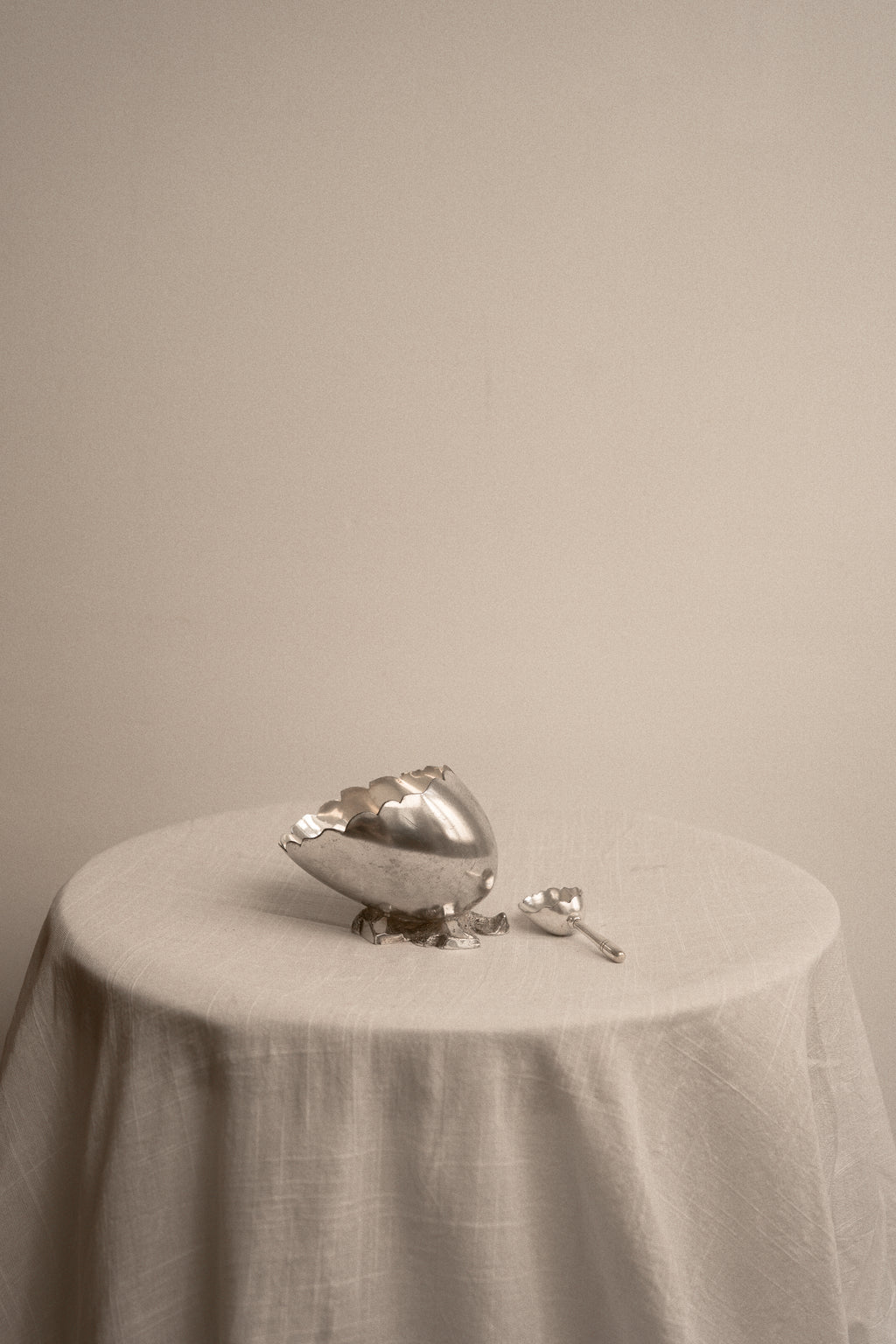 Victorian Silver-Plated Egg Shell Sugar Scuttle, c.1880